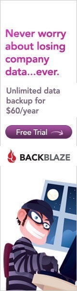 Backblaze advert